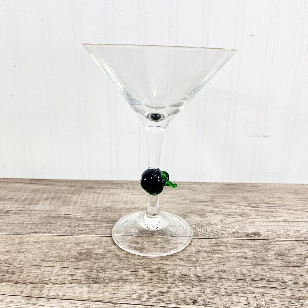 Vintage‎ Handblown Apple Martini Glass